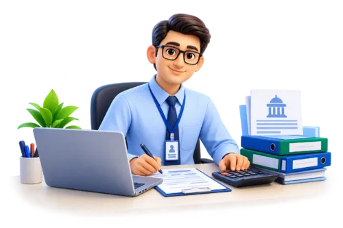 Employee using Employees Desk tools